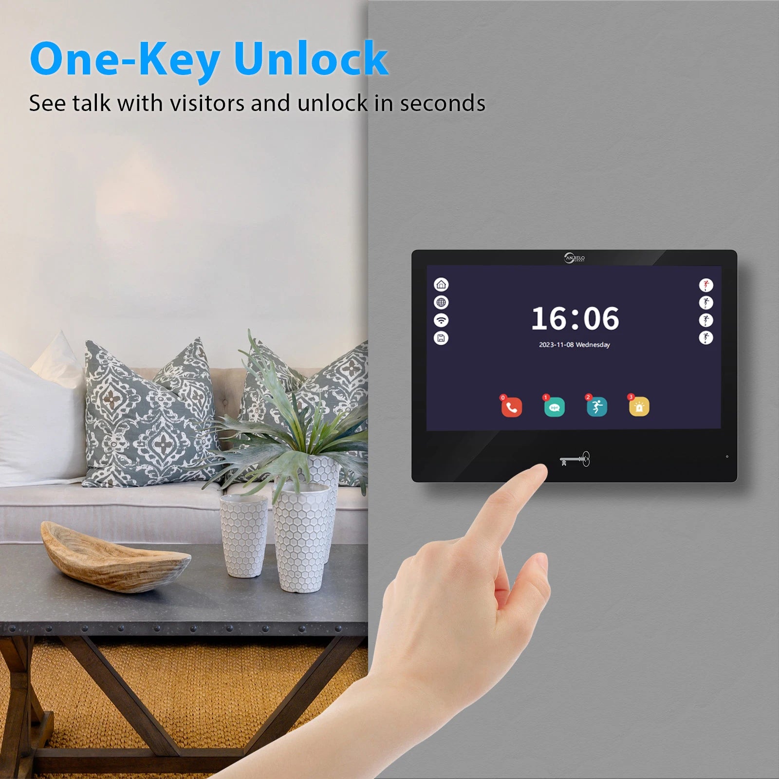 Video Intercom 1080P System DoorPhone for Home Wireless WiFi Smart Vid ...