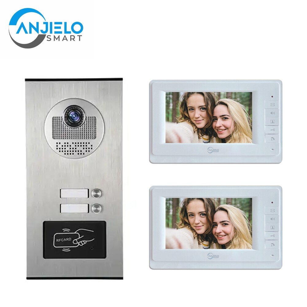 Video Intercoms Multi Apartment Door Entry Residential Intercom Rfid Doorbell Camera Electronic Doormanm 2/3/4/6/8 Units 7inch