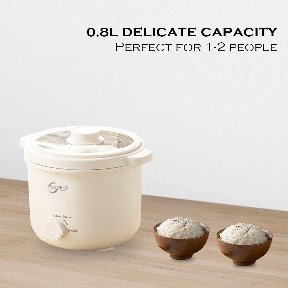 Small rice cooker with steamer non-stick coating removable rice bowl