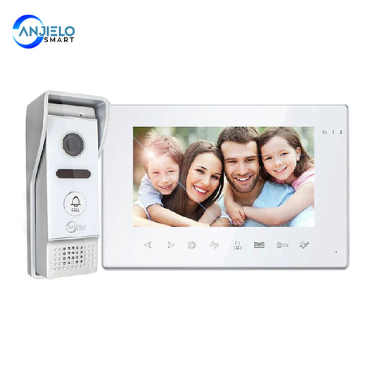Wireless WiFi Tuya Video Intercom System 7 Inch Monitor Video Doorbell with 1080P Camera for Apartment