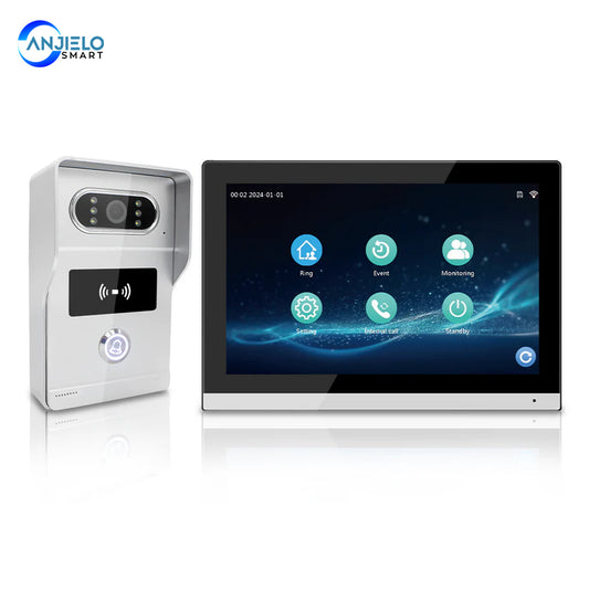 Anjielo IP Video Intercom System 1080P Doorphone Support TUYA Smart Life for Villa and Apartment