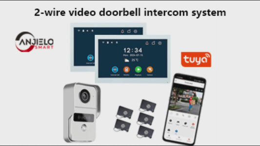 2-Draht-Video-Türklingel-Gegensprechanlage 10,1-Zoll-Touchscreen mit Nachtsichtkamera, Türklingeltelefon, Zwei-Wege-Gegensprechanlage für die Sicherheit zu Hause