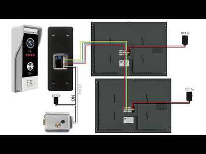 Anjielo 7/10 Inch 1080P Smart WiFi Video Intercom System with Tuya App 3-in-1 Unlock Motion Detection Alarm for Home Apartment