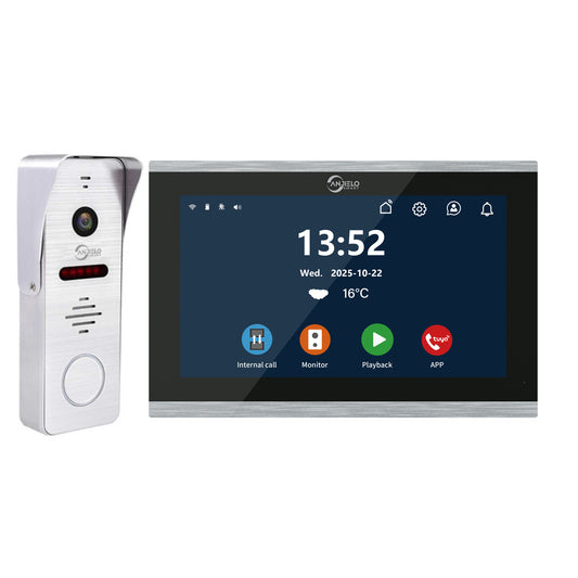 New Tuya 7/10 Inch Video Wifi Intercom Tuya Smart Home Wired video doorbell System 1080P 148°Doorbell Camera Full Touch Monitor