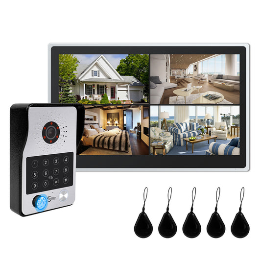 New 2024 Tuya iDVR 1080P Smart Home Doorbell Big 15.6 Inch Video Intercom Control System WiFi Video 4 Split Screen IP Doorbell