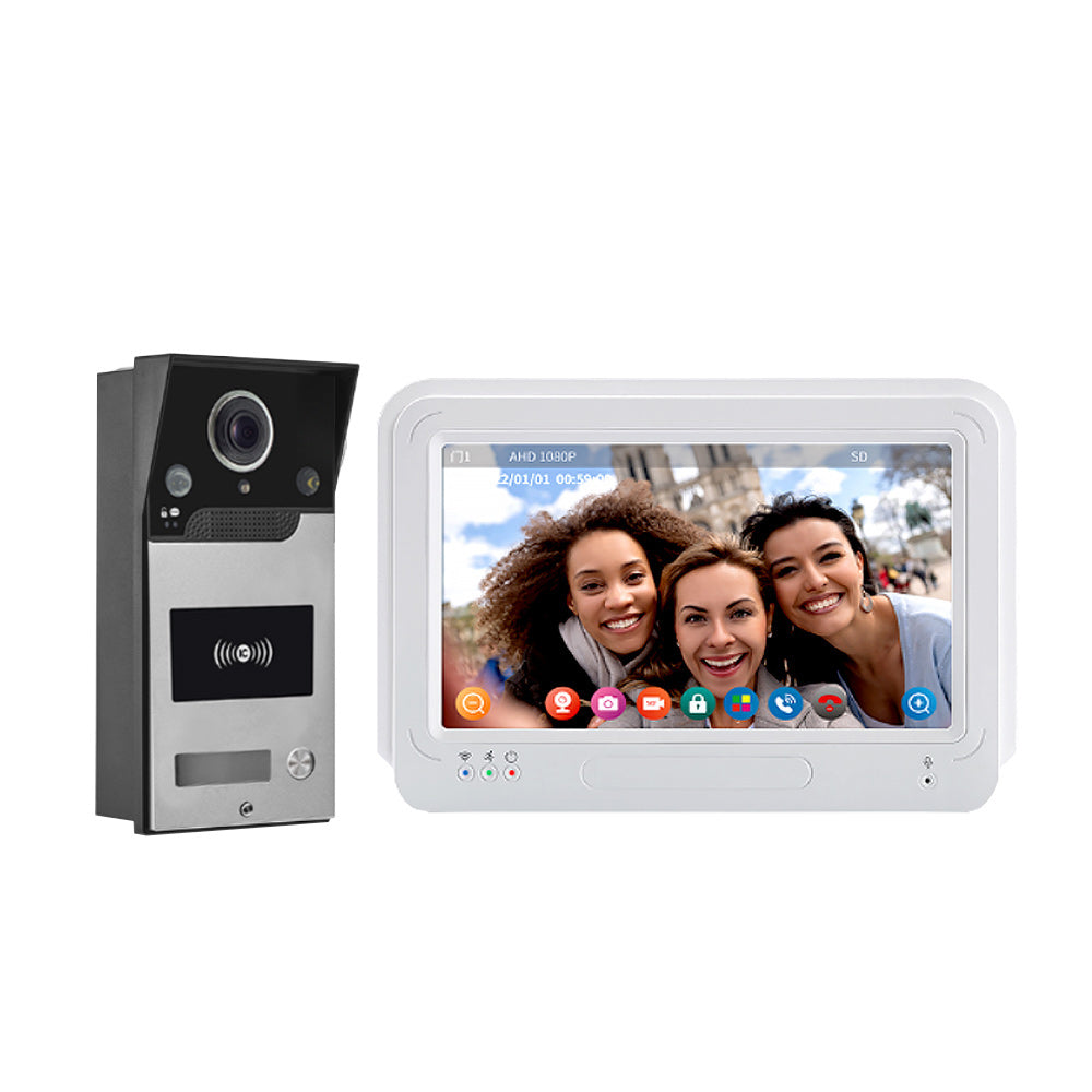4 wire 7 inch Apartment Building Video Intercom Video Doorbell Camera for Family AHD Video Door Phone System