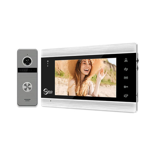 Interphone vidéo intelligent Tuya 7 "dans l'appartement sonnette vidéo 1080P WiFi interphone vidéo filaire pour système de Protection de sécurité à domicile 