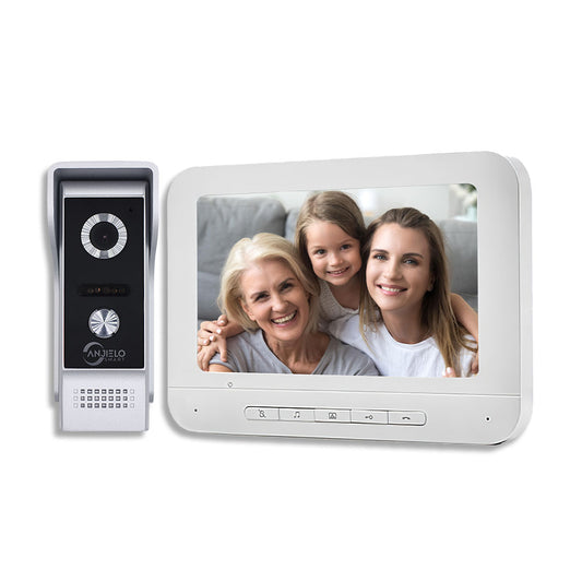 AnjieloSmart Nouvelle sonnette vidéo filaire avec interphone de caméra de 7 pouces pour la sécurité à domicile de la villa (V70M-M4) 