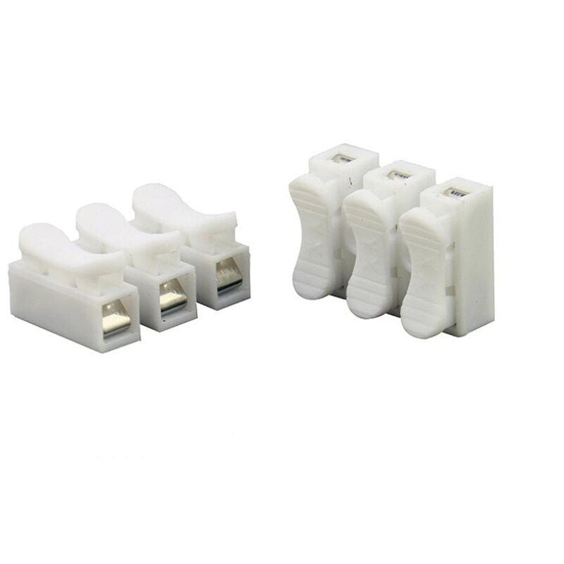 30/50/100PCS CH-2 CH-3 Spring Wire 2 3 Pins Electrical Cable Terminals Wire Connectors Quick Splice Lock Wire Terminal