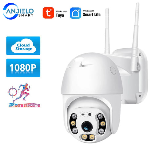 AnjielaSmart IP Surveillance Camera WiFi Camera TUYA Smart App Security Outdoor Wireless 2MP Camera