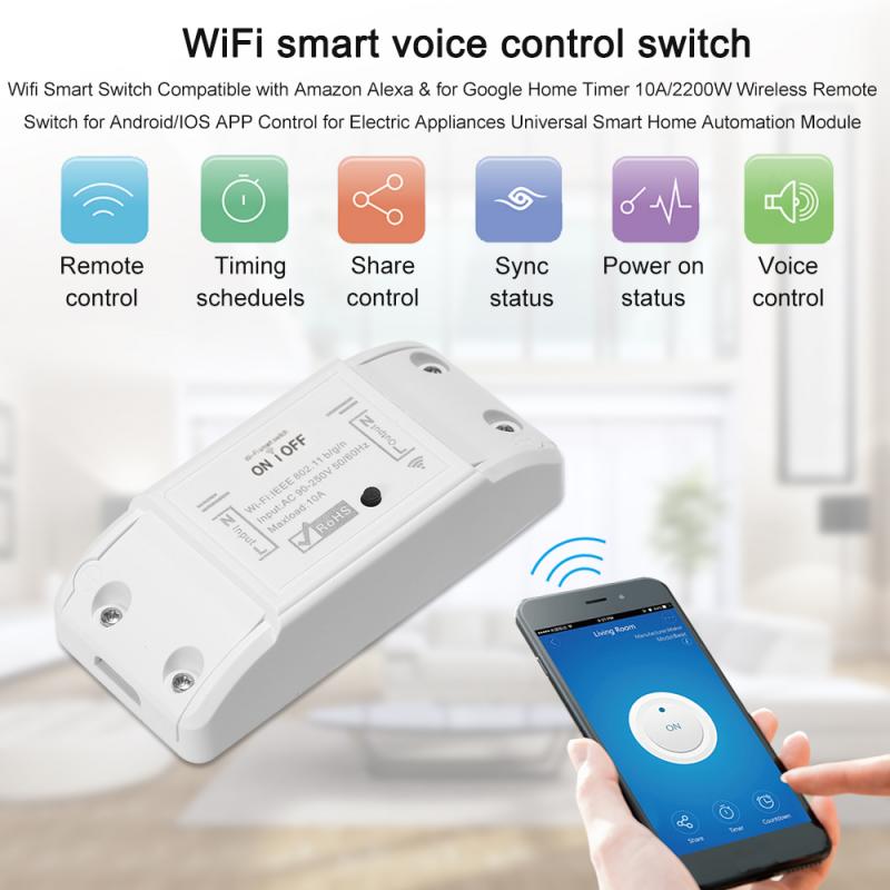 DIY WiFi Smart Light Switch Universal Breaker Timer APP Wireless Remote  Control