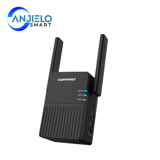 AnjieloSmart WiFi Répéteur Signal Extender Wifi Booster avec Couverture Longue Portée
