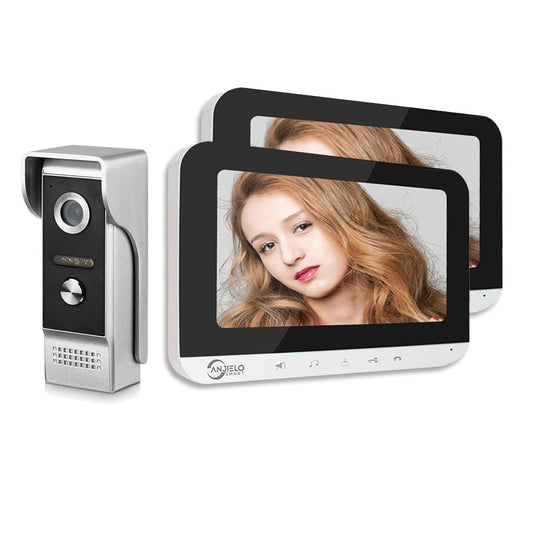 AnjieloSmart 7 pouces Wifi interphone vidéo pour moniteur à domicile sonnette vidéo avec caméra déverrouiller sonnette pour la sécurité à domicile 