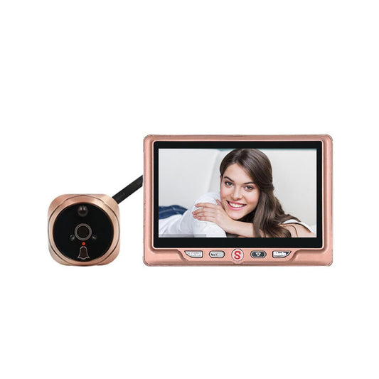 Caméra de sonnette LCD 4,3 pouces avec détection de mouvement PIR à 120 degrés Caméra d'enregistrement vidéo IR Vision nocturne pour la sécurité à domicile