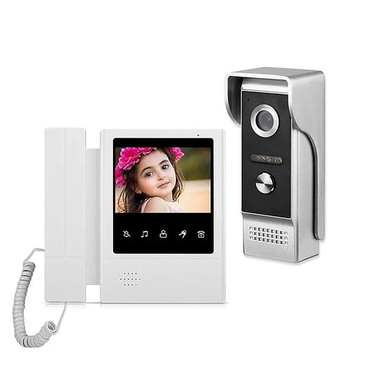 AnjieloSmart 4.3 pouces système de visiophone filaire interphone visuel sonnette avec IR Night Vison 700TVL caméra extérieure 