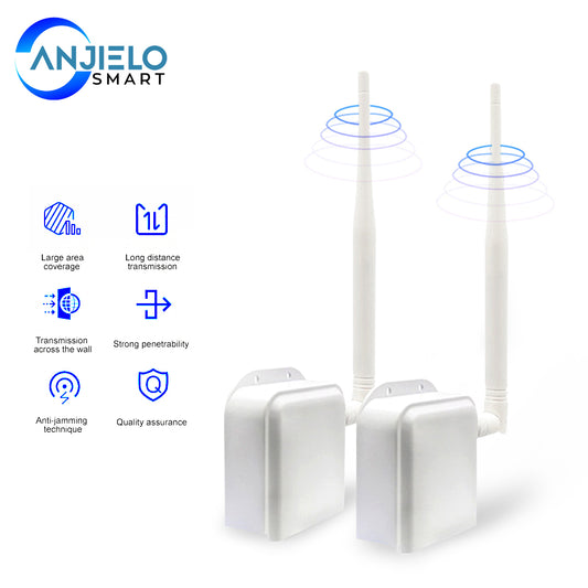2-Pack Wireless Access Point with WIFI HaLow Bridge Kit Outdoor Point to Point Connection Long-Range Upto 1 KM for IP Camera