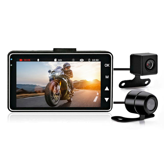 1080P HD Moto Caméra DVR Moteur Dash Cam avec Spécial Double Piste Avant Arrière Enregistreur Moto Électronique Moto Étanche 