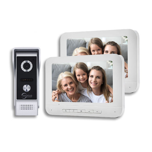 Home 7'' Wired Video Door Phone Intercom System Video Doorbell IR Night Vision Dual-way Intercom  for  Apartment Security
