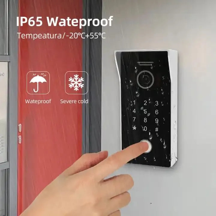 Tuya WiFi Video Doorbell RFID Keypad 1080P Smart Life Camera POE IP Intercom Access Control System Waterproof