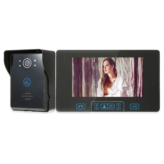 Accueil 2.4GHz sans fil 7 pouces clé tactile système de contrôle d'accès visuel contrôle de porte vidéo interphone téléphonique déverrouiller la sécurité à domicile 