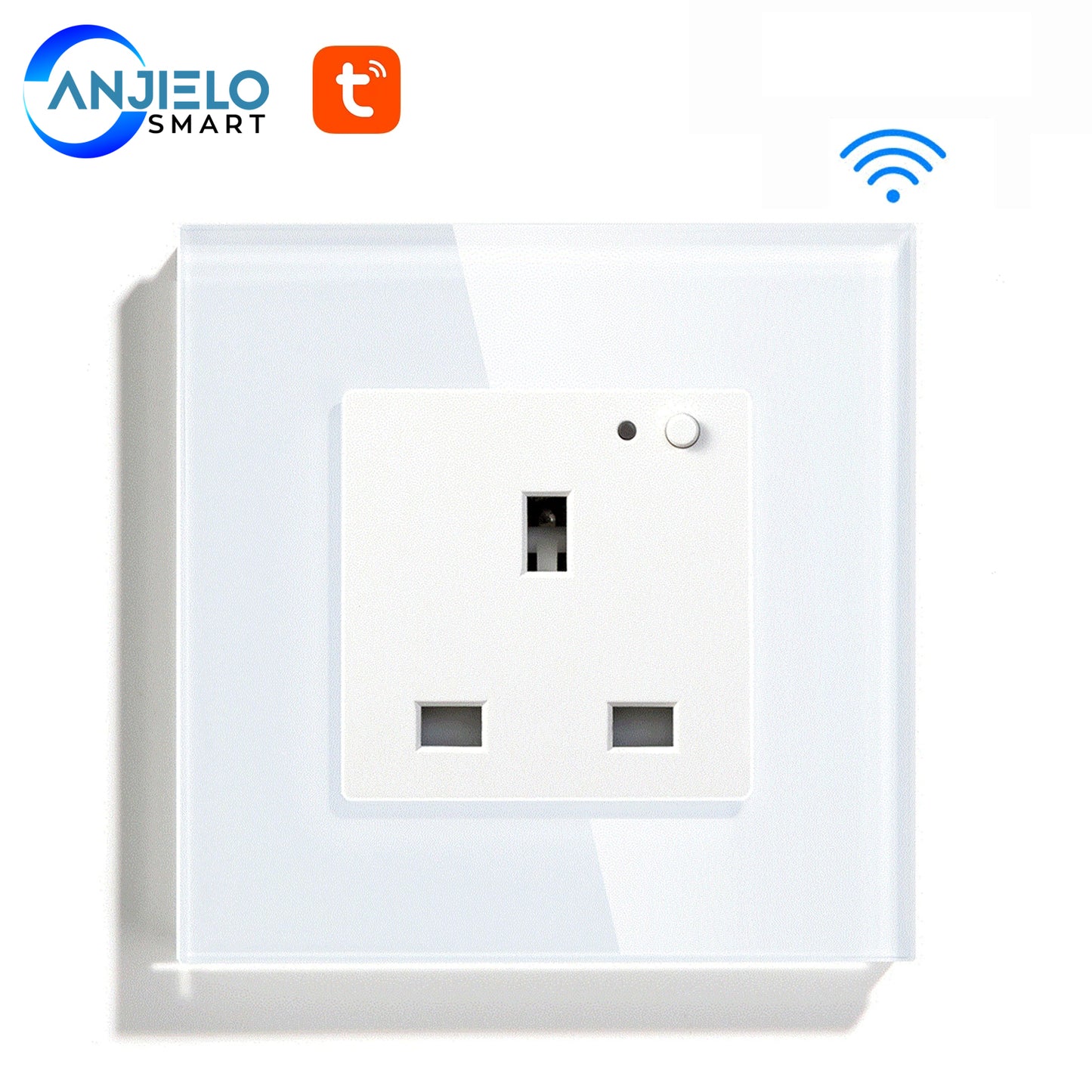 Anjielosmart Tuya WIFI in-Wall Outlets, No Hub Required – Smart Socket Works with Alexa and Google Home, Only 2.4 GHz