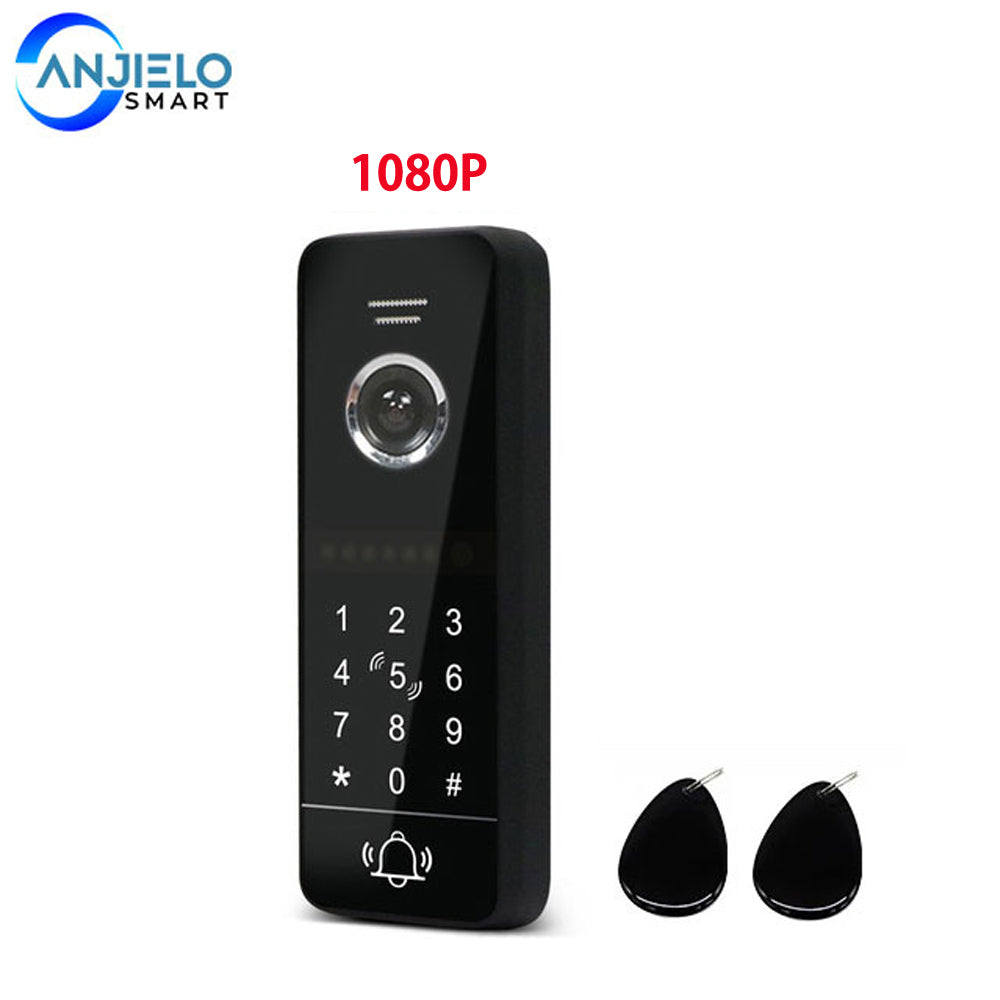 Anjielosmart 1080P Outdoor Camera with Night Vision Password Unlock RFID Cards Unlock and Waterproof Concected with Monitor