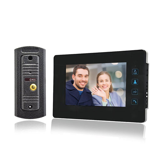 AnjielaSmart 7 pouces LCD vidéo sonnette porte téléphone enregistrement interphone système infrarouge Vision nocturne caméra avec 16GB carte TF 
