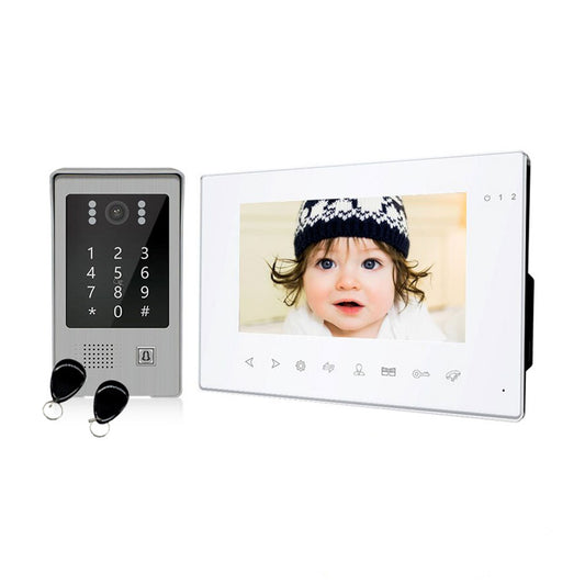 AnjieloSmart 7 ''Système d'interphone vidéo intelligent Wifi filaire avec sonnette 960P pour la sécurité à domicile