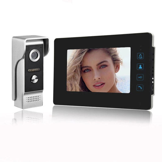 AnjieloSmart 7 "système d'interphone vidéo sonnette vision nocturne IR 700TVL caméra de porte étanche déverrouiller pour la maison appartement 