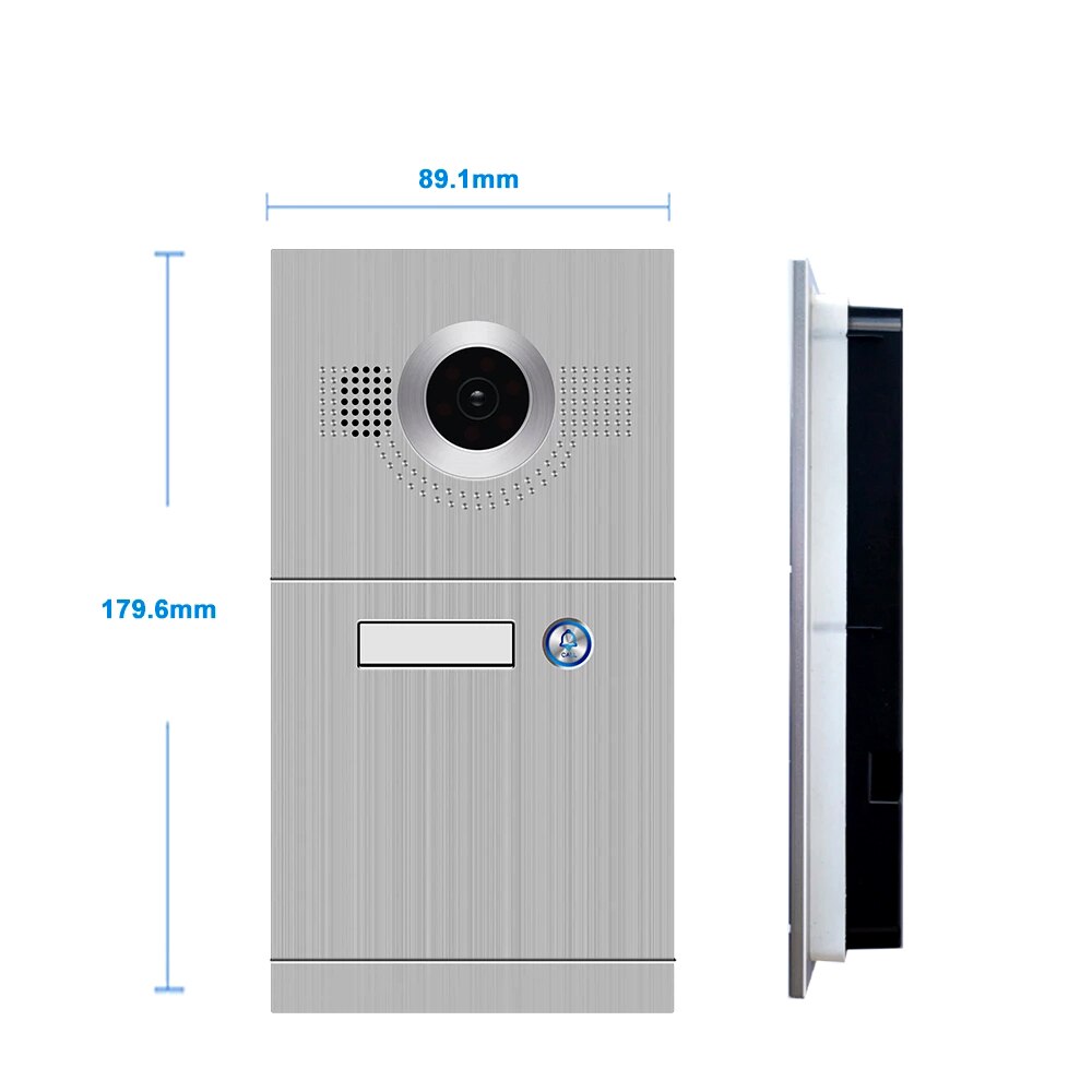AnjieloSmart 1080P/AHD Video Door Phone Single Door Bell IR Camera High Resolution 1 Button Call Panel Camera IP65 Waterproof