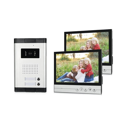 AnjieloSmart Big 9 Inch Indoor Monitor Video Intercom For Apartment  Video Entryphone With IR Night Vision Camera