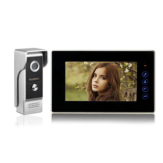 Système d'interphone vidéo filaire AnjieloSmart avec moniteur couleur 7 ''pouces caméra IR extérieure étanche pour les maisons privées 