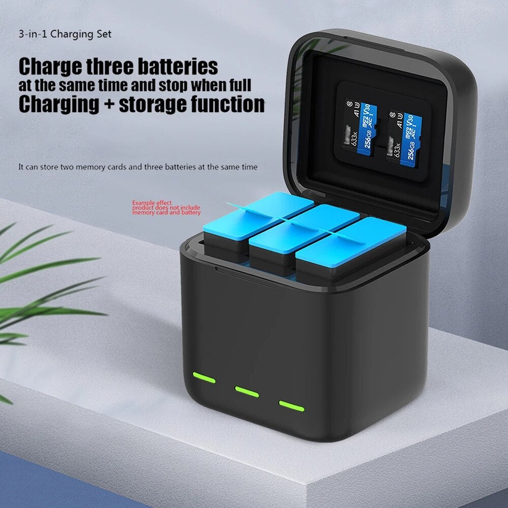 Anjielosmart Battery Storage Charging Box for Gopro Hero 9  Sports Camera