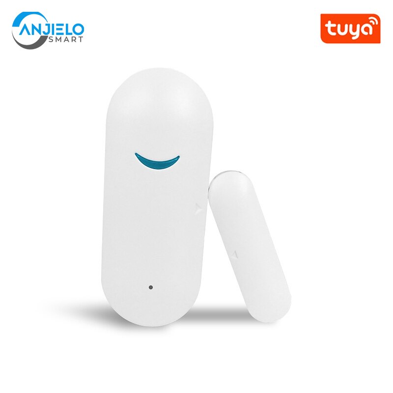 Anjielosmart Tuya WiFi Door and Window Sensor with Magnetic, Contact Sensor Alarm with App Control,Suitable for Home Office Shop