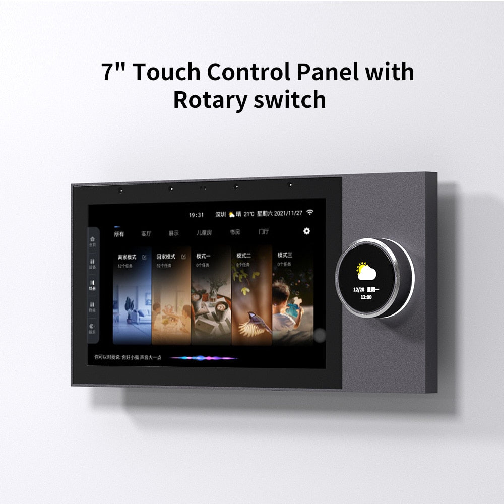 Anjielosmart Wifi Smart Home Control Panel Integrated Tuya ZigBee &amp; Bluetooth Gateway Smart Switch Electronic Lock HD LCD Panel