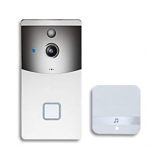 Caméra de sonnette vidéo sans fil Anjielosmart avec détection de mouvement, audio bidirectionnel, vision nocturne, résistant aux intempéries avec l'application Tuya 