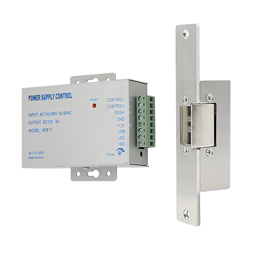 Electric Strike Lock Narrow Type Electric Door Lock with Power Supply ...