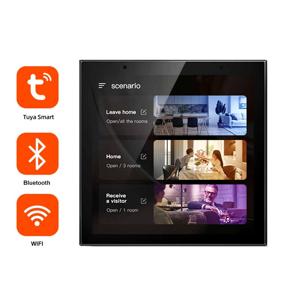 Wifi Tuya Smart Home Control Panel Lcd Touch 4" HD Home Appliance Gadgets Unlock Smart Light Switch Doorbell Tuya Control Panel