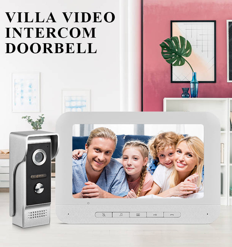AnjieloSmart New Wired Video Doorbell with 7 Inch Camera Doorphone for Villa Home Security(V70M-M4)