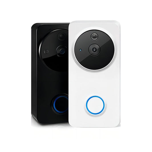 Anjielosmart sonnette vidéo Tuya WiFi sonnette vidéo intelligente fonctionne avec Google Home commande vocale porte judas caméra interphone 