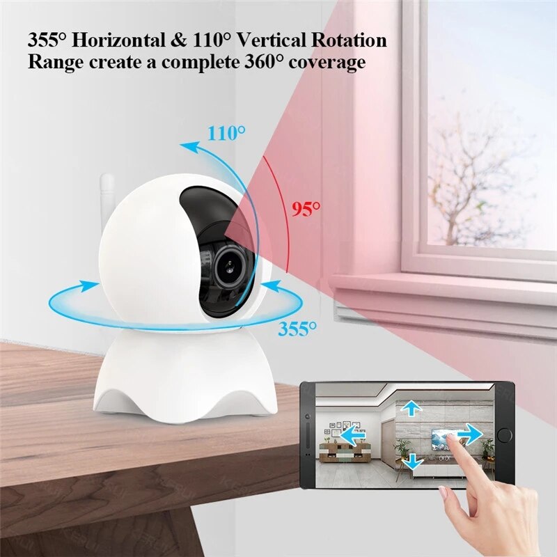 Xiaomi Mi Home Security Camera 360° 1080P, Wireless Surveillance WiFi IP  Camera for Indoor Home Security Pet Baby Monitor with HD Night Vision