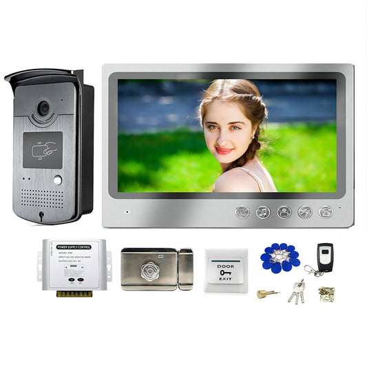New 9'' Screen Wifi Video Intercom Door phone Record System Night Vision RFID Doorbell Camera Phone Remote Unlock Monitor