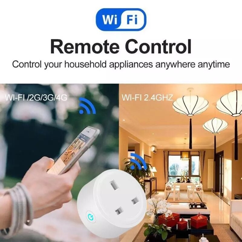 Smart Plug WiFi Socket Tuya SmartLife APP Control Works With Alexa Google(2 pack)
