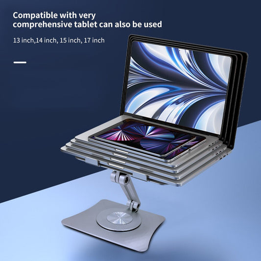 Support de tablette 360 ​​° réglable en alliage d'aluminium pour ordinateur portable Support d'ordinateur de bureau Support de pliage Portable Support de Support de refroidissement
