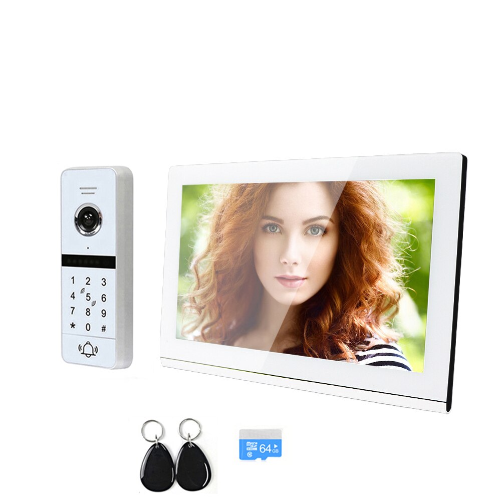 Tuya 10'' WiFi Wireless Video Intercom System Smart Home 1080P Night Vision Doorbell Camera Video Porteiro with Monitor for Home