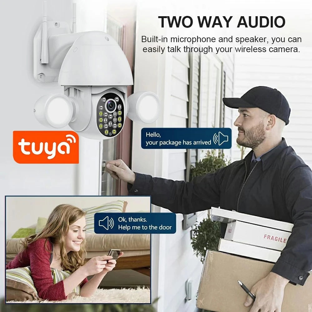  Tuya Smart Life Security Camera,1080P HD Wireless WiFi Home  Surveillance Pan/Tilt 360° View Waterproof Night Vision, Human  Detection,Auto Tracking : Electronics