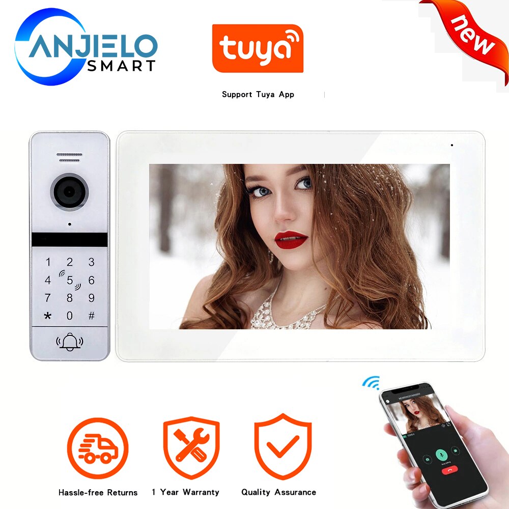 Tuya 7-inch1080P Video Intercom Video Door Bell Camera Wifi Doorphone Doorbell Portero Night Vision Wide Angle for Home Security