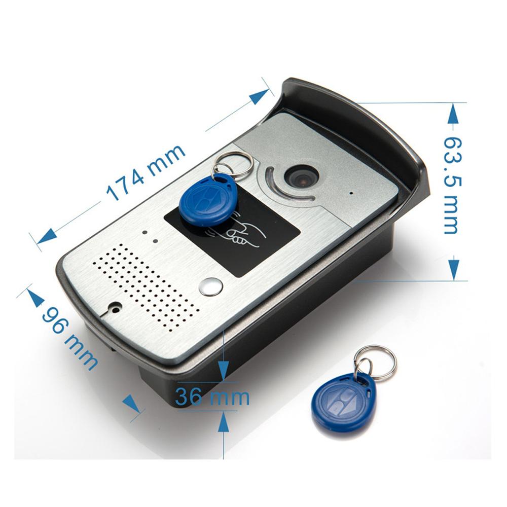 Tuya APP Control Video Intercom 7 Inch LCD Wifi Wireless Video Door Phone Doorbell RFID Speakerphone Intercom+Door Opening Lock