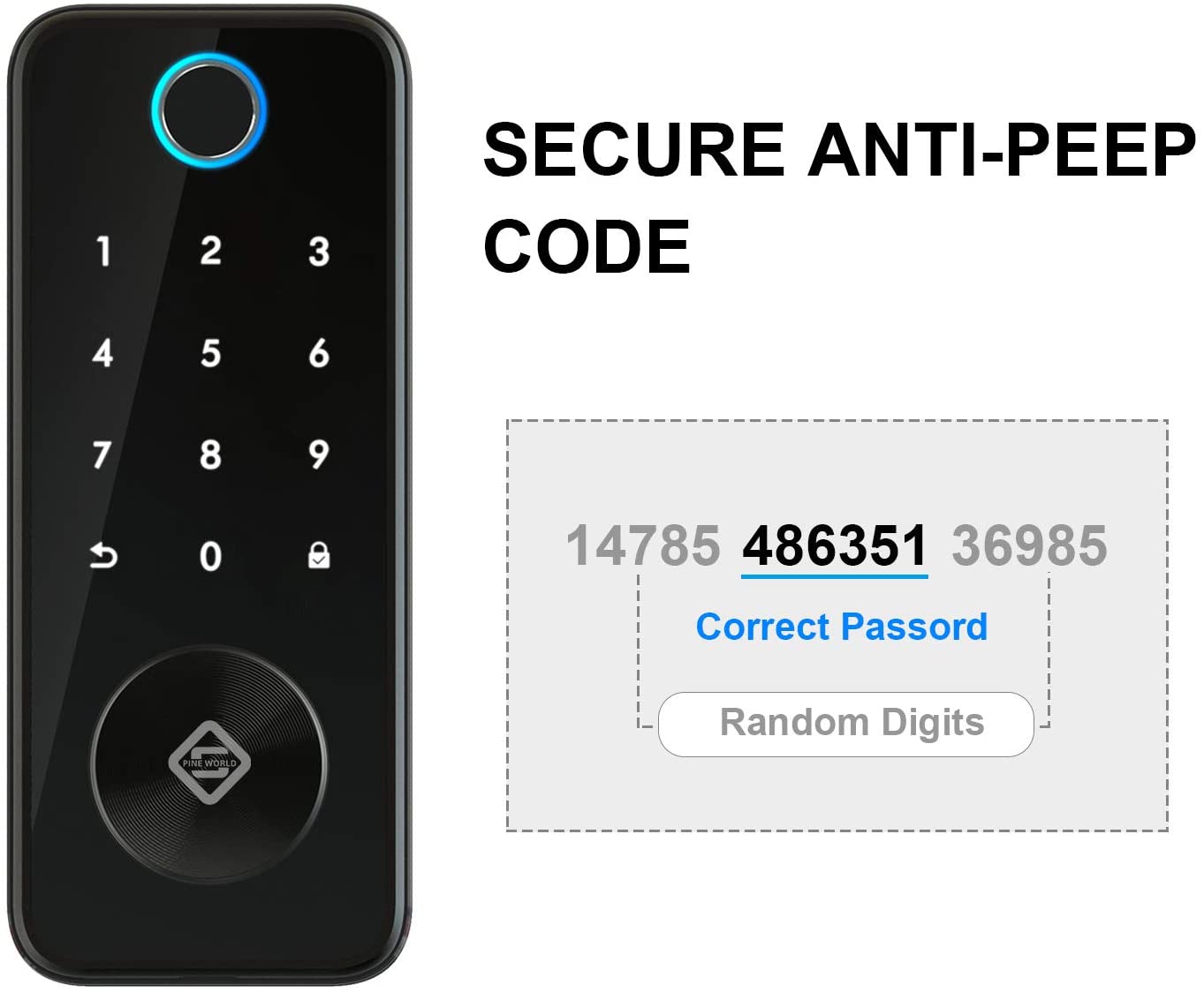 smart door lock Tuya Bluetooth Smart Door Lock with Fingerprint