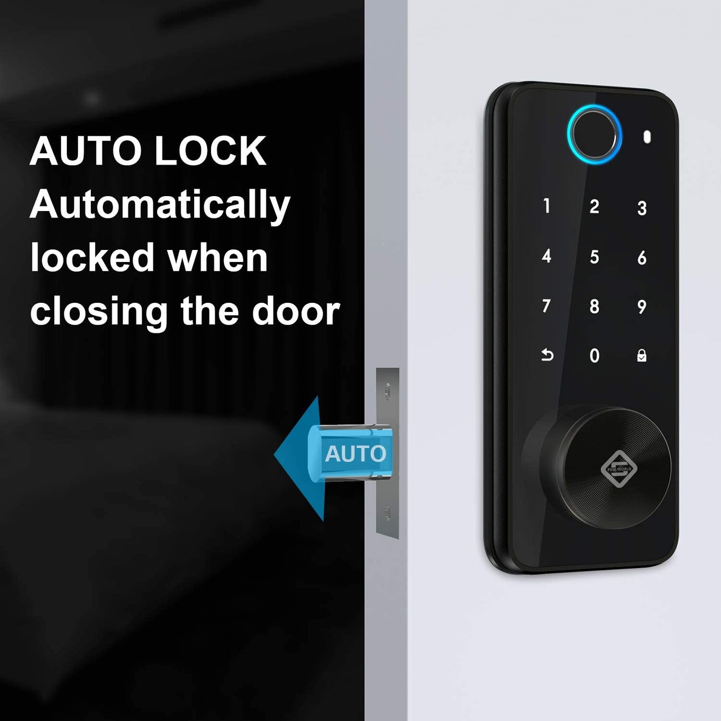 smart door lock Tuya Bluetooth Smart Door Lock with Fingerprint Keyless Entry Keypad Smart Deadbolt Lock App Remotely IP 65 Waterproofing